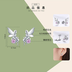 Flower Fairy 925 Silver Earring - fathyibrahim