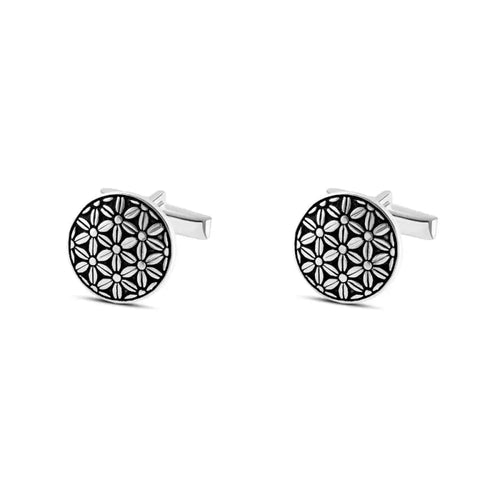 Flower of Life Egyptian 925 Sterling Silver Cufflinks - Cuff Link