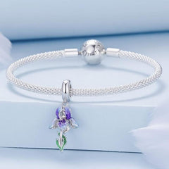 Flower pendant charm - 925 sterling silver - fathyibrahim
