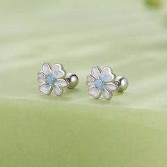 Flower Stud Earring - 925 sterling silver - fathyibrahim