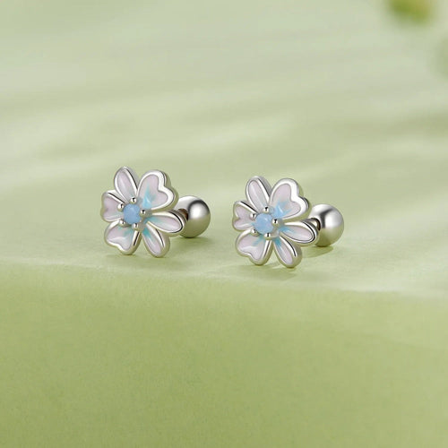 Flower Stud Earring - 925 sterling silver - fathyibrahim