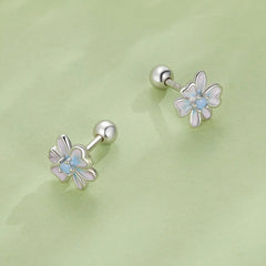 Flower Stud Earring - 925 sterling silver - fathyibrahim