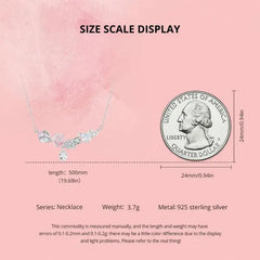 Flower World Necklace - 925 sterling silver - Transparent