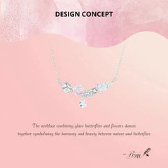 Flower World Necklace - 925 sterling silver - Transparent