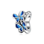 Flying Butterflies Charm- 925 Sterling Silver - fathyibrahim