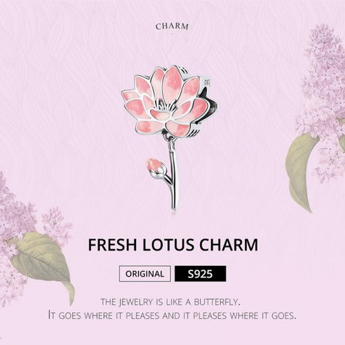 Fresh Lotus 925 Silver Charm - fathyibrahim