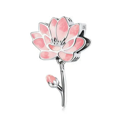 Fresh Lotus 925 Silver Charm - Pink
