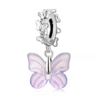 Glazed butterfly 925 Silver Charm - fathyibrahim