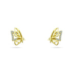 Gold Earring in the shape of a Flying Butterfly - 925 Sterling Silver - fathyibrahim