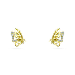 Gold Earring in the shape of a Flying Butterfly - 925 Sterling Silver - fathyibrahim