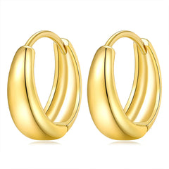Gold Hoop Earring - 925 sterling silver - fathyibrahim