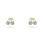 Gold Umbrella Earring with Sparkling Zircon Stones - 925 Sterling Silver - fathyibrahim