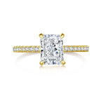 Gold zirconi - 925 sterling silver ring - Transparent / 7 - Rings