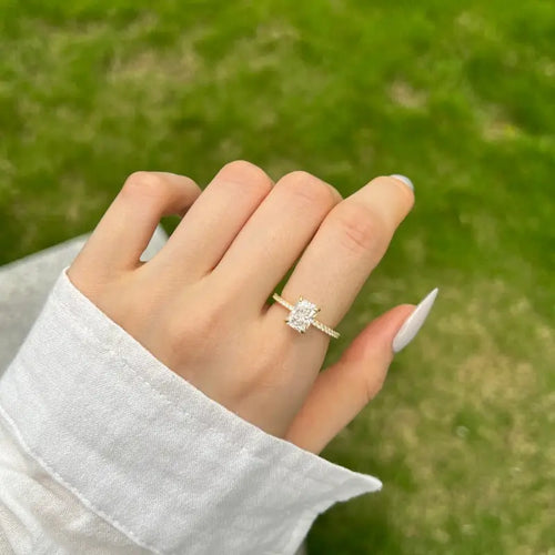 Gold zirconi - 925 sterling silver ring - Transparent / 7 - Rings