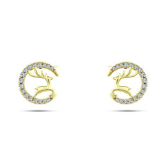 Golden Gazelle Earring - 925 sterling silver - fathyibrahim