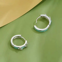 Green Butterfly Earring - 925 sterling silver - Green