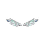 Green Feather Earring - 925 sterling silver - fathyibrahim