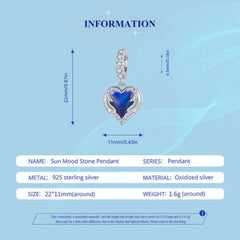 Guardian Heart 925 Silver Charm - Multi Color