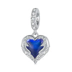 Guardian Heart 925 Silver Charm - Multi Color