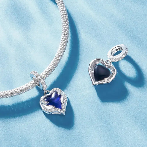 Guardian Heart 925 Silver Charm - Multi Color