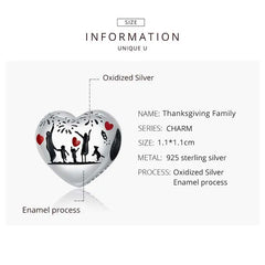 Happy Family 925 Silver Charm