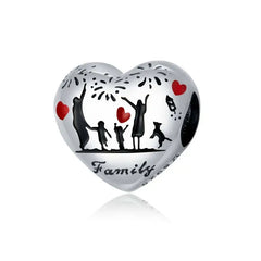 Happy Family 925 Silver Charm