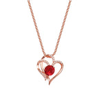 Heart Of Eternity necklace - 925 sterling silver - Red