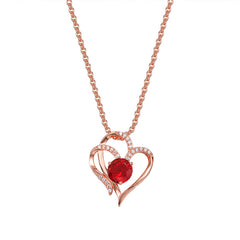 Heart Of Eternity necklace - 925 sterling silver - Red
