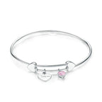 Hearts 925 Silver Bangle