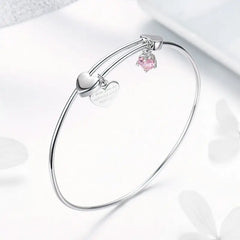 Hearts 925 Silver Bangle