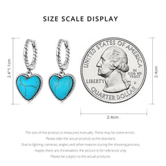 Hoop Heart 925 Silver Earring - fathyibrahim