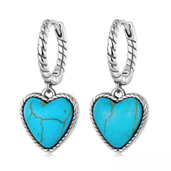 Hoop Heart 925 Silver Earring - fathyibrahim