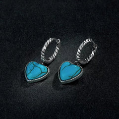 Hoop Heart 925 Silver Earring - fathyibrahim