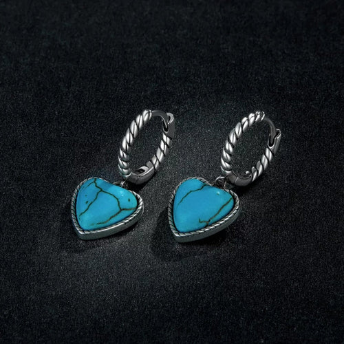 Hoop Heart 925 Silver Earring - fathyibrahim