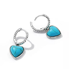 Hoop Heart 925 Silver Earring - fathyibrahim
