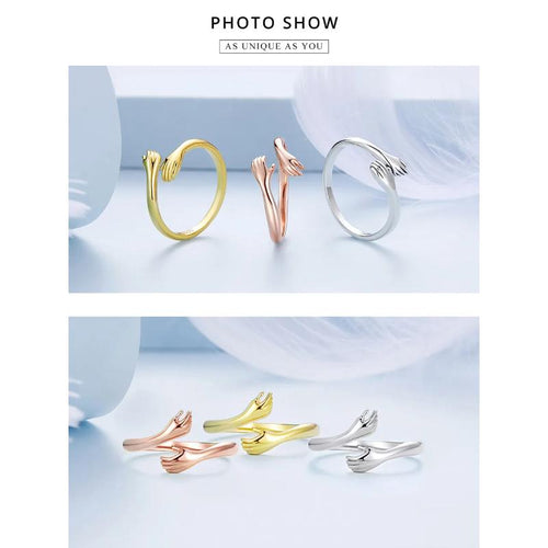 Hug Open Ring - 925 sterling silver - fathyibrahim