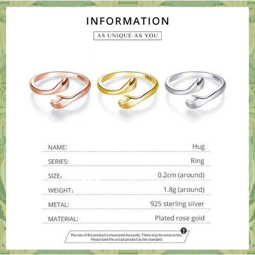 Hug Open Ring - 925 sterling silver - fathyibrahim