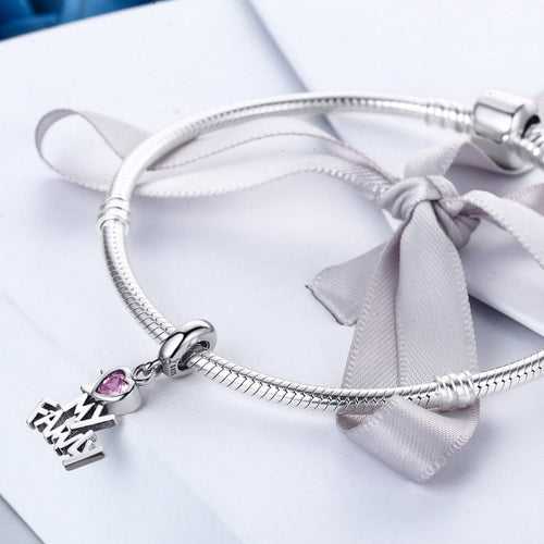 I Love My Family 925 Silver Charm - fathyibrahim
