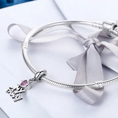 I Love My Family 925 Silver Charm - Multi Color