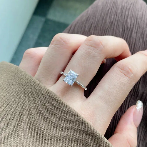Ice Crushed 925 Silver Ring - Rings