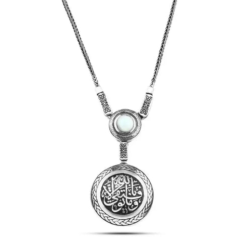 Islamic Arabic Style Necklace - 925 sterling silver - White - NECKLACES