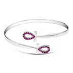 Key Of Life 925 Silver Bangle - Pink - Pink - Bangels