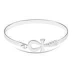 Key Of Life 925 Silver Bangle - White - Bangels