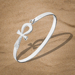 Key Of Life 925 Silver Bangle - White - Bangels