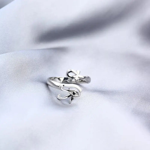 Key Of Life & Eye of Horus 925 Egyptian Silver Ring - Rings