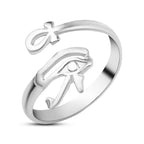 Key Of Life & Eye of Horus 925 Egyptian Silver Ring - Rings