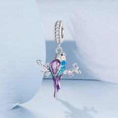 Kingfisher 925 Silver Charm - Multi Color