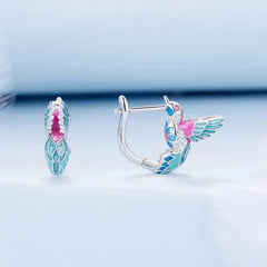 Kingfisher 925 Silver Earing - Multi Color