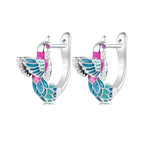 Kingfisher 925 Silver Earing - Multi Color