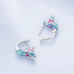 Kingfisher 925 Silver Earing - Multi Color
